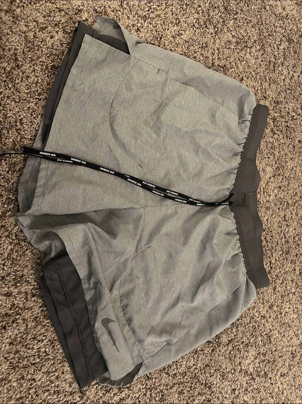 Nike Light Gray Performance Running Shorts